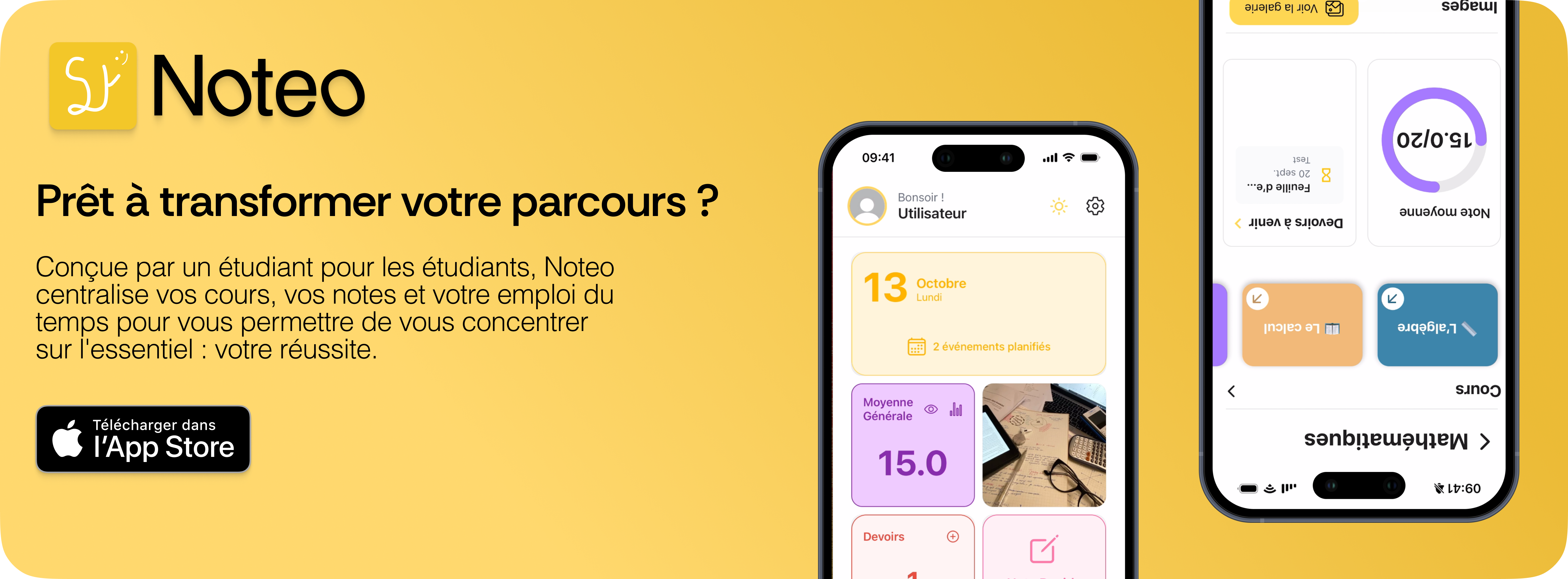 Noteo, votre compagnon d'étude pour une réussite assurée.