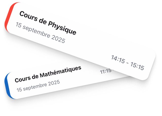 Cartes Cours de Physique et Mathématiques